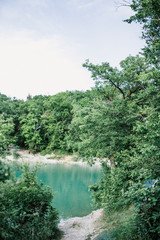 river in deep forest