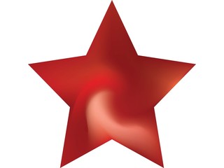 Gradient background in the form of pentagram.