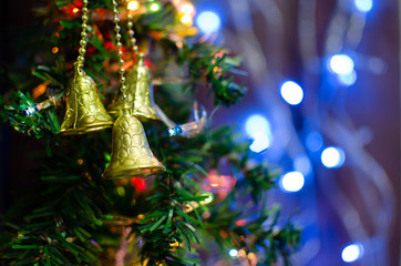 Christmas Tree Light Bokeh Background