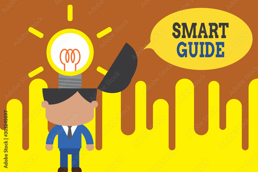 Poster word writing text smart guide. business photo showcasing used to guide the development of measurable