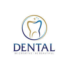 Dental Logo, Tooth dental logo, Dental Care Logo Inspiration Vector