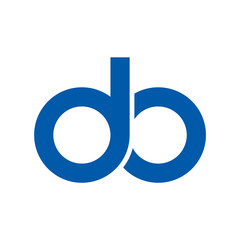initial letter db modern  logo vector