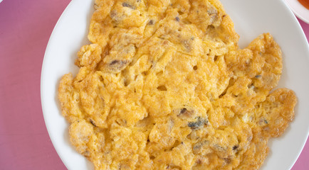 omelette on a white plate