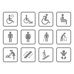 design vector public people facilities icon symbol accessibility