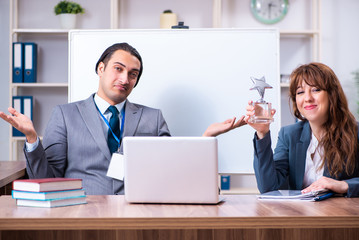 Man and woman in business meeting concept