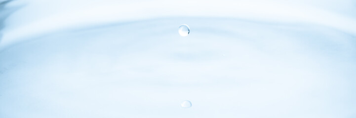 Water drop splash with ripples