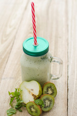 green fruit smoothie ice cream