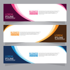 Vector abstract design web banner template. Web Design Elements - Header Design. Abstract geometric web banner template on grey background.Modern banner.