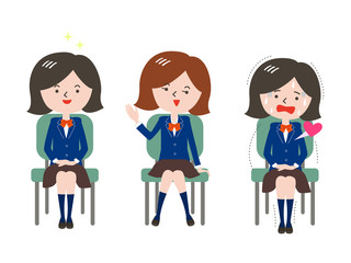 面接を受ける学生