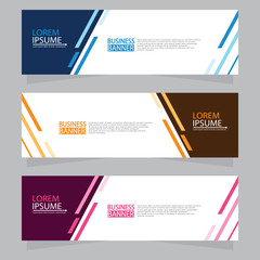 Vector abstract design web banner template. Web Design Elements - Header Design. Abstract geometric web banner template on grey background.Modern banner.