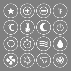 ventilations air conditioning button icon vector design symbol