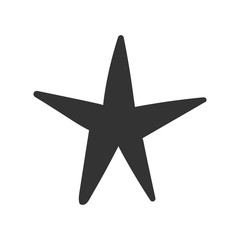 Star doodle, hand drawn icon illustration.