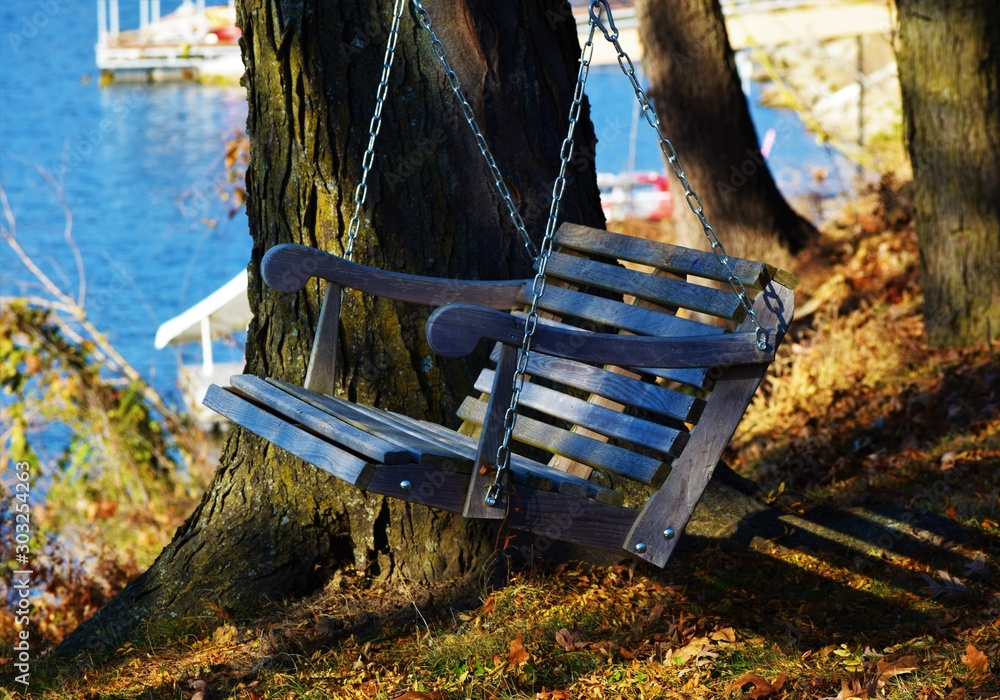 Poster lawn swing