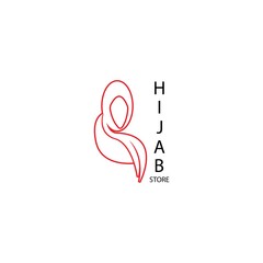 Hijab logo vector illustration template