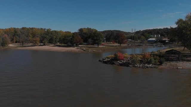 Public Campground, Spindler Marina In East Peoria, Illinois.  On Illinois River