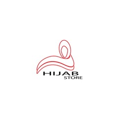 Hijab logo vector illustration template