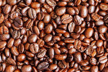 Close up coffee bean background