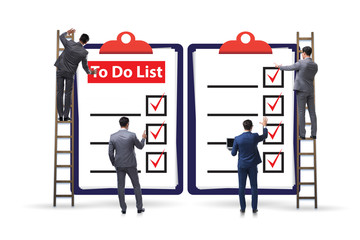 Concept of to do list with businessman