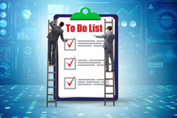 Concept of to do list with businessman