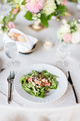 Gourmet Salad on White Plate