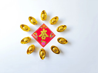 Chinese New Year flat lay series with Character 