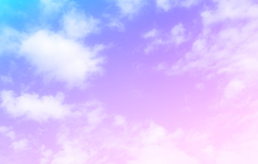 Clouds and sky with pastel colors Sweet color with beautiful nature