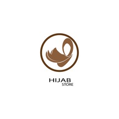 Hijab logo vector illutration template