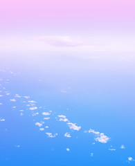 Fototapeta na wymiar Clouds and sky with pastel colors Sweet color with beautiful nature