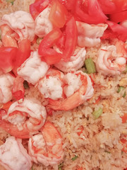 Obraz na płótnie Canvas Fried rice with shrimp