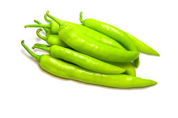 fresh green sweet peppers ,banana peppers