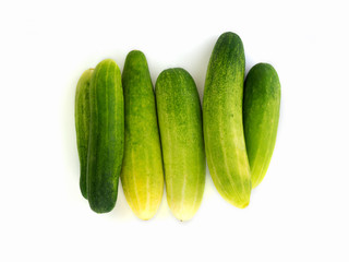 fresh cucumber isolated on white background.