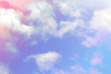 Clouds and sky with pastel colors Sweet color with beautiful nature