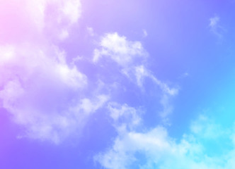 Clouds and sky with pastel colors Sweet color with beautiful nature