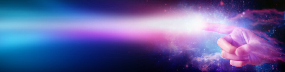 Imagine blurring the magic beam that comes from the fingertips blurring that shines brightly. Like connection and advancement in communication technology in the digital world