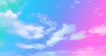 Naklejka na ściany i meble Clouds and sky with pastel colors Sweet color with beautiful nature