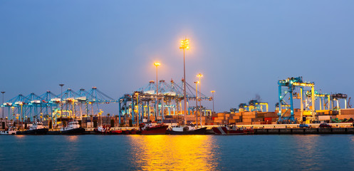   Port with cranes. Algeciras, Spain