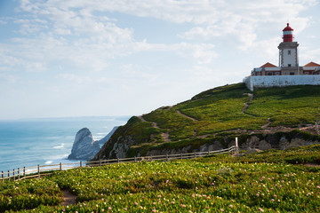 Fototapeta na wymiar Lighthouse at Cabo da Roca, Portugal