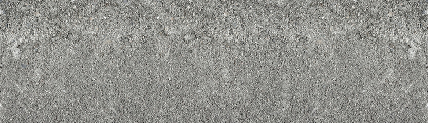 Old rocky concrete wall wide texture. Rough gray cement surface widescreen backdrop. Large abstract background