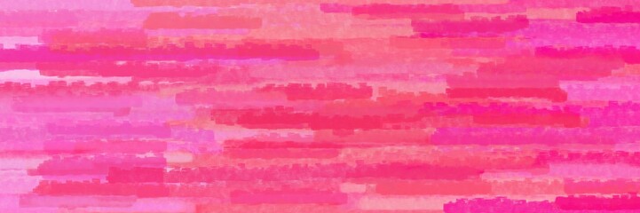 various horizontal stripes banner with pale violet red, hot pink and pastel magenta colors