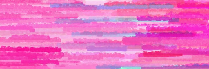 horizontal lines banner with orchid, pastel magenta and deep pink colors