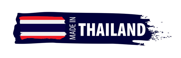 Thailand flag, vector illustration on a white background
