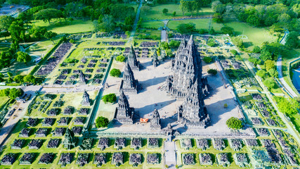 Image of beautiful landscape of Prambanan temple