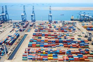Jakarta international terminal port midday