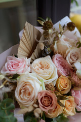 Obraz na płótnie Canvas Rose. Bouquet of flowers. Natural fresh flower. 