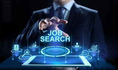 Job search hiring recruitment send CV resume business concept.