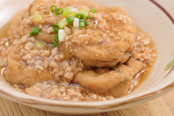 がんもどきのそぼろ餡かけ