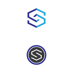S Wave Logo Template vector symbol