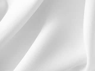 White clothes background abstract with soft waves.