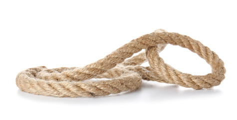 Clean rope on white background