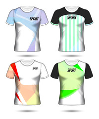 Naklejka premium Set of soccer or football jersey template t-shirt style, Design your football club vector illustration